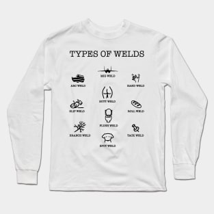 Types of Welds Chart Long Sleeve T-Shirt